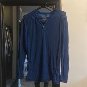 Men’s buckle black brand blue lightweight Henley
